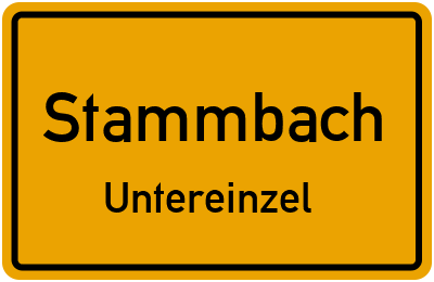 Straßenverzeichnis Stammbach Untereinzel