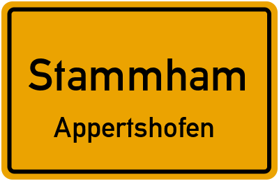 Straßenverzeichnis Stammham Appertshofen