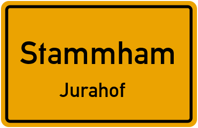 Ortsschild Stammham Jurahof