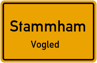 Ortsschild Stammham Vogled