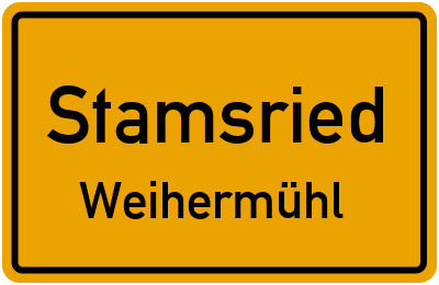 Straßenverzeichnis Stamsried Weihermühl