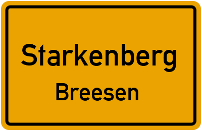 Ortsschild Starkenberg Breesen