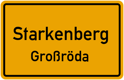 Straßenverzeichnis Starkenberg Großröda