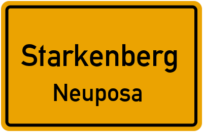 Straßenverzeichnis Starkenberg Neuposa