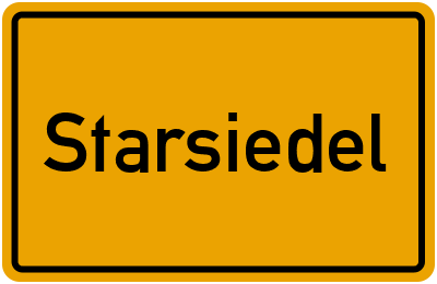 Ortsschild von Gemeinde Starsiedel in Sachsen-Anhalt