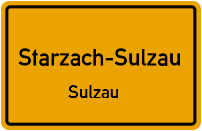 Straßenverzeichnis Starzach-Sulzau Sulzau