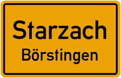 Straßenverzeichnis Starzach Börstingen