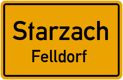 Ortsschild Starzach Felldorf