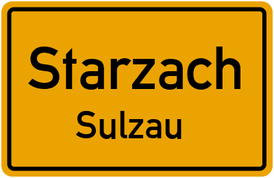 Straßenverzeichnis Starzach Sulzau