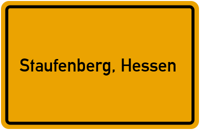 Ortsschild von Stadt Staufenberg, Hessen in Hessen