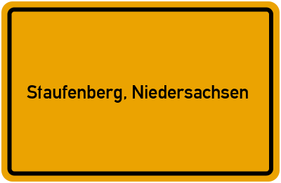 Ortsschild von Gemeinde Staufenberg, Niedersachsen in Niedersachsen