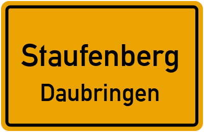 Ortsschild Staufenberg Daubringen
