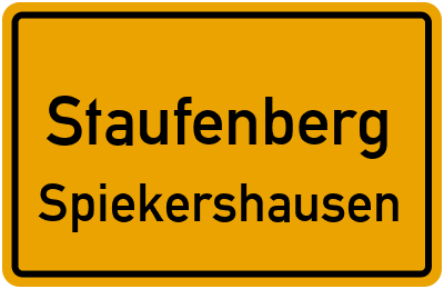 Straßenverzeichnis Staufenberg Spiekershausen