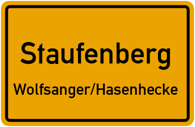 Straßenverzeichnis Staufenberg Wolfsanger/Hasenhecke