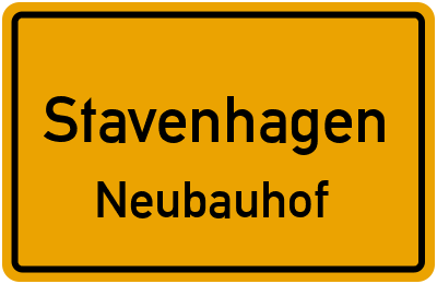 Straßenverzeichnis Stavenhagen Neubauhof