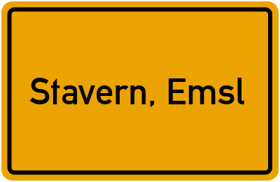 Ortsschild von Gemeinde Stavern, Emsl in Niedersachsen