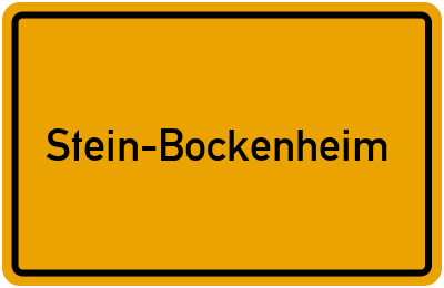 Ortsschild von Gemeinde Stein-Bockenheim in Rheinland-Pfalz