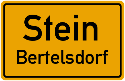 Ortsschild Stein Bertelsdorf
