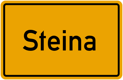 Ortsschild von Steina in Sachsen