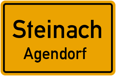Ortsschild Steinach Agendorf