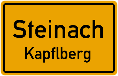 Ortsschild Steinach Kapflberg
