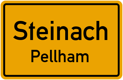 Ortsschild Steinach Pellham