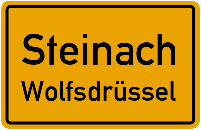 Ortsschild Steinach Wolfsdrüssel