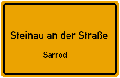 Straßenverzeichnis Steinau an der Straße Sarrod