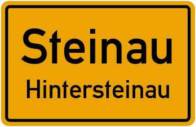 Ortsschild Steinau Hintersteinau
