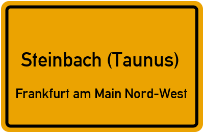 Straßenverzeichnis Steinbach (Taunus) Frankfurt am Main Nord-West