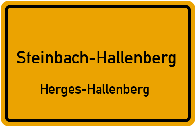 Ortsschild Steinbach-Hallenberg Herges-Hallenberg