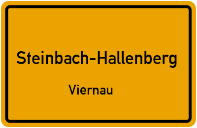 Ortsschild Steinbach-Hallenberg Viernau