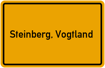 Ortsschild von Gemeinde Steinberg, Vogtland in Sachsen