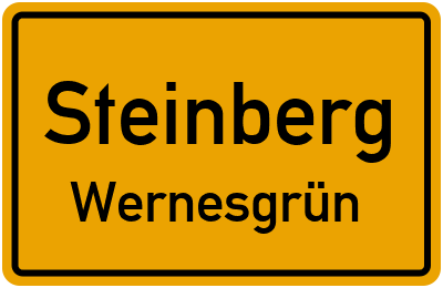 Straßenverzeichnis Steinberg Wernesgrün
