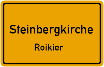 Straßenverzeichnis Steinbergkirche Roikier