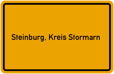 Ortsschild von Gemeinde Steinburg, Kreis Stormarn in Schleswig-Holstein