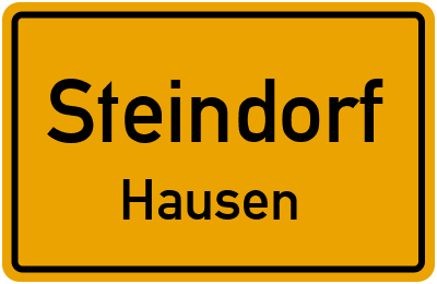 Ortsschild Steindorf Hausen