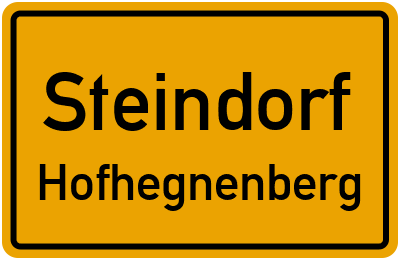 Ortsschild Steindorf Hofhegnenberg