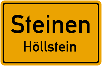 Ortsschild Steinen Höllstein