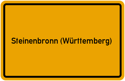Ortsschild von Gemeinde Steinenbronn (Württemberg) in Baden-Württemberg