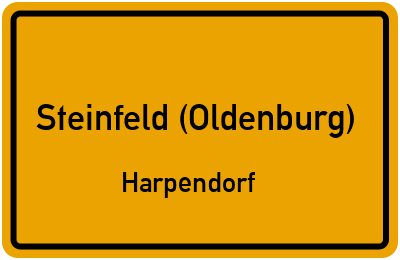 Straßenverzeichnis Steinfeld (Oldenburg) Harpendorf
