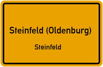 Ortsschild Steinfeld (Oldenburg) Steinfeld