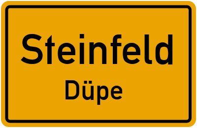 Straßenverzeichnis Steinfeld Düpe