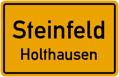 Straßenverzeichnis Steinfeld Holthausen