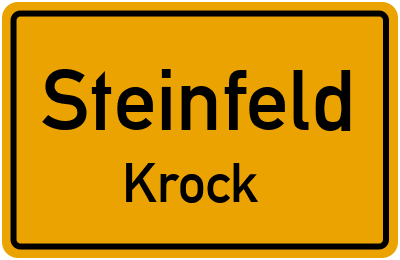 Straßenverzeichnis Steinfeld Krock