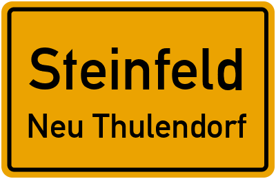 Straßenverzeichnis Steinfeld Neu Thulendorf