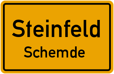 Straßenverzeichnis Steinfeld Schemde