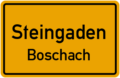 Straßenverzeichnis Steingaden Boschach