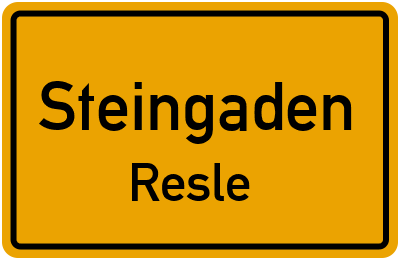 Straßenverzeichnis Steingaden Resle