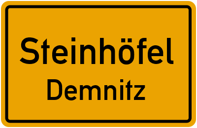 Straßenverzeichnis Steinhöfel Demnitz